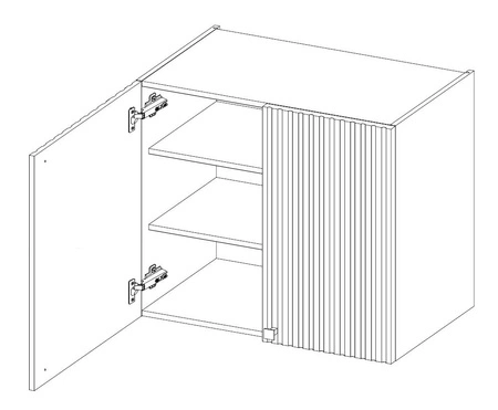 Sada kuchyňského nábytku Antri 260 cm Lamelová čela skříněk vypadají skvěle v moderních i klasických interiérech
