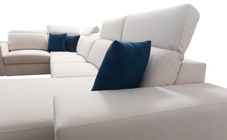 Rohová sedací souprava s funkcí spaní Kelly IV heather right velvet pohodlná rohová sedací souprava nastavitelné opěrky hlavy boční čalounění s lištami