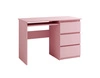 Psací stůl se zásuvkami Simple 110 cm pudrově růžový funkční nábytek do dívčího pokoje jednoduchá konstrukce