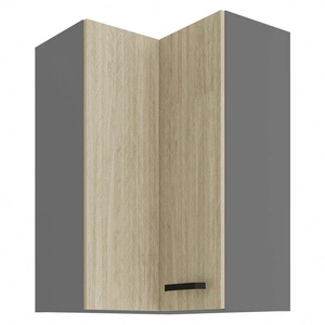 Chevron 60x60 GN-90 2F rohová kuchyňská nástěnná skříňka s dekorativním dekorem rybí kosti skříňka odolná proti vlhkosti a poškození