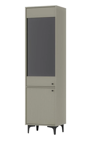 Sestava nábytku do obývacího pokoje Kioto I eukalyptus stylový design elegantní nábytek v tlumených barvách obohacený černými doplňky