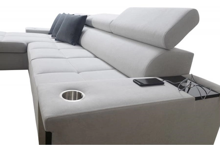 Rohová sedací souprava s funkcí spaní Dafni levandulově růžová levotočivá propletená pohodlí a funkčnost pro každodenní relaxaci