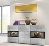 Komoda Baros 132 cm světlý beton moderní tvary v jedinečném stylu