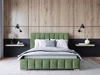 Čalouněná postel Insam 160x200 mint Stylová postel s úložným prostorem na lůžkoviny Pohodlný podhlavník zaujme svým elegantním designem