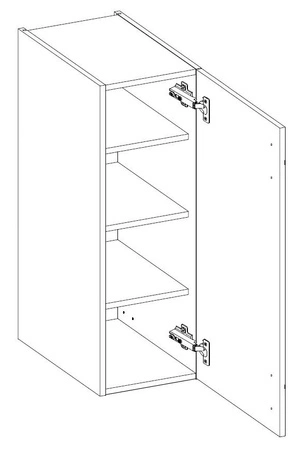 Kuchyňská nástěnná skříňka Asti 30 G-90 1F odolná proti rozlití páry a teplu