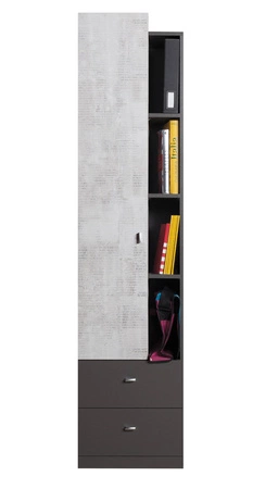 Tablo 5 graphite / enigma nábytková sestava ideální pro dětský nebo teenagerský pokoj v originálním barevném provedení