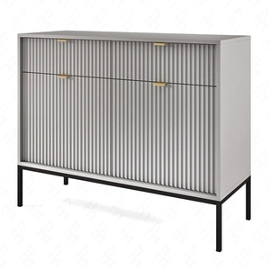 Šedá zásuvková komoda Lovro 104 cm Moderní design potěší milovníky osobitých interiérů