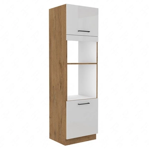 Kuchyňská skříňka Vento 60 DPM-210 2F pro vestavnou mikrovlnnou troubu a troubu, odolná proti páře, vysokým teplotám a rozlitým tekutinám