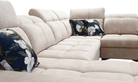 Rohová sedací souprava s funkcí spaní Buffalo X modrá levá funkční a pohodlná rohová sedací souprava do pokoje s kontejnery na lůžkoviny