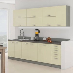 Sada kuchyňského nábytku Karmen 260 cm lesklá čela jedinečný styl skříněk bude ladit s interiérem každé kuchyně