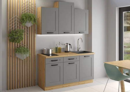 Sada kuchyňského nábytku Asti 150 cm Skříňky vypadají skvěle v klasických moderních a skandinávských interiérech