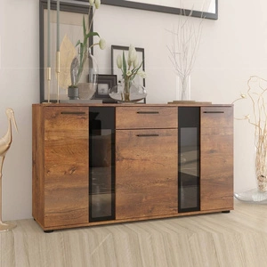 Komoda Senja 140 cm biała nowoczesny design mebla obrzeża komody wykończone specjalną okleiną PVC