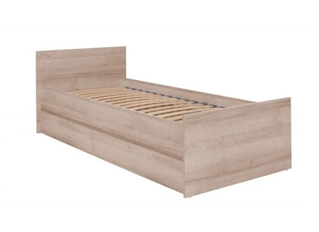 Jednoduchá postel 90x200 cm dub sonoma funkční nábytek do pokoje pro mladé
