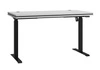Výškově nastavitelný psací stůl Makana světle šedý univerzální a funkční kus nábytku s deskou 56 mm do pracovny nebo pokoje pro mládež