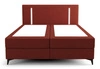 Kontinentální postel Norco 160x200 vínová Stylová postel s úložným boxem Osvětlení v čele postele dodává jedinečný nádech