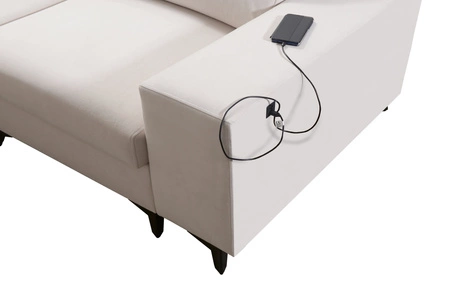 Kelly Sleek VIII rozkládací pohovka levandulová růžová levá strana stylové rohové pohovky do obývacího pokoje poskytuje pohodlí při relaxaci