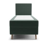 Kontinentální postel Totti 90x200 zelená stylová postel s úložným prostorem trojrozměrná tkanina s výraznými pruhy