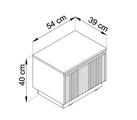 Imperial noční stolek se zásuvkou bílý s možností zavěšení módní skříňka do ložnice s elegantním frézovaným čelem