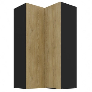 Rohová kuchyňská nástěnná skříňka Crotone 60x60 GN-108 2F s kovovou hranou úchytky odolná proti vlhkosti a poškození skříňky