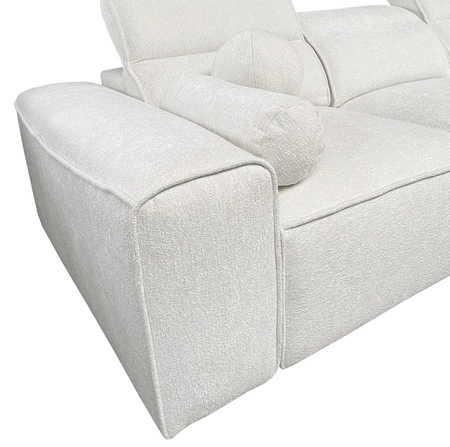 Rohová sedací souprava s funkcí spaní Viano XII šedomodrá pravá rohová sedací souprava se zajímavým tvarem nastavitelné opěrky hlavy dekorativní polštáře