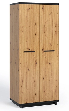 Ložnicová sestava nábytku Simi dub artisan / černá moderní designová ložnicová sestava nábytku z kvalitní laminované desky