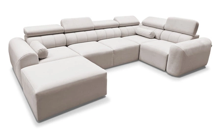 Rohová pohovka s funkcí spaní Cantare IV tmavě béžová levá strana pečlivě zpracovaná rohová pohovka do obývacího pokoje poskytuje komfort a pohodlí