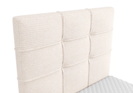 Kontinentální postel Irvine 90x200 béžová Stylová postel s úložným prostorem na lůžkoviny a vysokým čelem zaujme svým elegantním designem