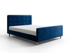 Čalouněná postel Isara 180x200 tmavě modrá s úložným prostorem v moderním skandinávském stylu s výrazným čelem a nohou