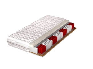 Taštičková pružinová matrace Kalifornia 200x200 cm multipocket 7 zón tvrdosti s kokosovou podložkou oboustranné hypoalergenní s prošívaným potahem