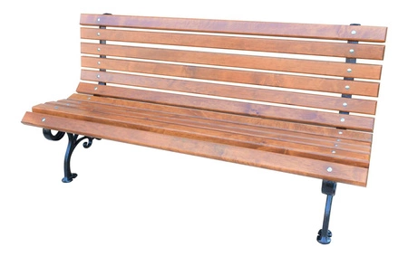 Zahradní lavice 150 cm Fiemar FIEM-13-LKL-150 litina s opěradlem lakované dřevo olše