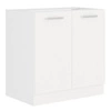 Skříňka pod umyvadlo EkoWhite 80 ZL 2F BB kuchyňská skříňka odolná proti páře vysoké teplotě a rozlité tekutině