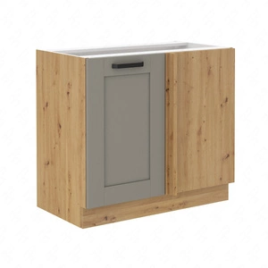 Rohová kuchyňská linka Linosa 105 ND 1F BB pravá skříňka odolná proti páře, rozlití a teplu