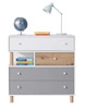 Komoda Beja 90 cm bílá / dub artisan / šedá ideální do pokoje pro mládež velmi užitečná a má moderní design