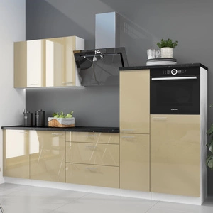 Sada kuchyňského nábytku Nalo 270 cm lesklá čela jedinečný styl skříněk se hodí do interiéru každé kuchyně