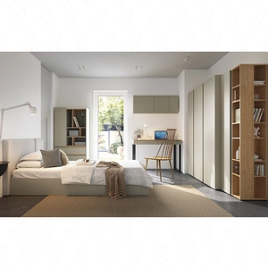 Nábytková sestava Paguro eukalyptus / baltický dub dune ideální do dětského nebo mládežnického pokoje v módním stylu