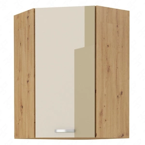 Rohová kuchyňská nástěnná skříňka Arton 60x60 GN-90 1F odolná vůči páře, vysoké teplotě a rozlitým tekutinám