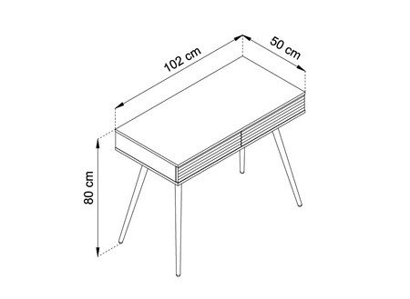 Luxusní bílá konzola se zásuvkami elegantní toaletní stolek s drážkovanými čely vysoké zlaté nohy tělo doplněné zlatým lemováním