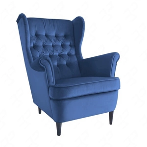 Křeslo Ushak Harry tmavě modrá odolné proti natahování a poškrábání pohodlné při relaxaci