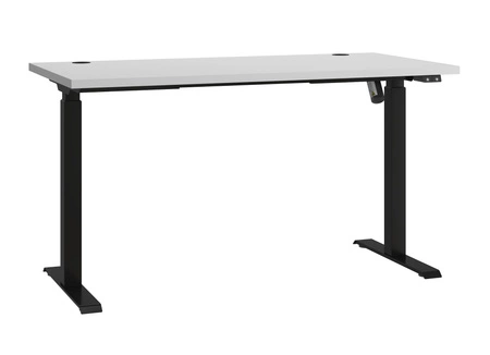 Výškově nastavitelný psací stůl Makana světle šedý univerzální a funkční kus nábytku s deskou o tloušťce 28 mm do pracovny nebo pokoje pro mladé