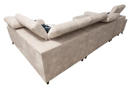 Rohová sedací souprava s funkcí spaní Buffalo IV krémová levá stylová rohová sedací souprava se dvěma přihrádkami na lůžkoviny velurová tkanina