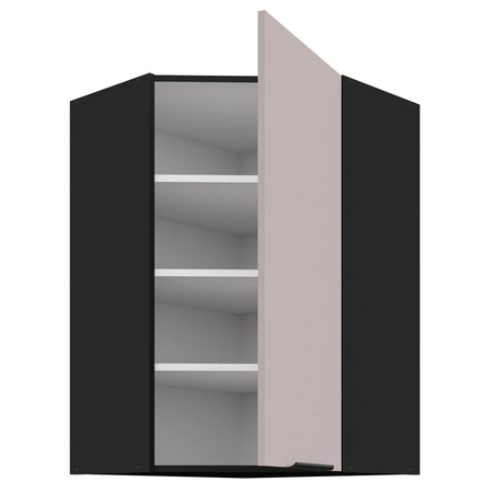 Tarraco rohová kuchyňská nástěnná skříňka 60x60 GN-90 1F kovová hrana úchytka skříňka odolná proti vlhkosti a poškození