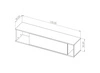 Tutti nástěnná skříňka 135 cm bílá minimalistický design stylový jednoduchý tvar nábytku s bezúchytkovým čelem