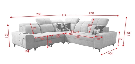 Rohová sedací souprava s funkcí spaní Buffalo III hnědá levá rohová pohodlná sedací souprava s estetickou povrchovou úpravou s kontejnery na lůžkoviny