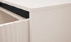 Komoda Osaka 100 cm béžová/černá minimalistický design ideální pro obývací pokoje a ložnice vkusné drážkované čelo