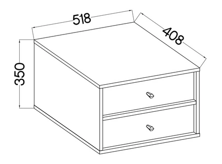 Závěsný noční stolek Kioto IV béžový se zásuvkami ideální skříňka do ložnice s jemnou povrchovou úpravou kovové zlaté úchyty