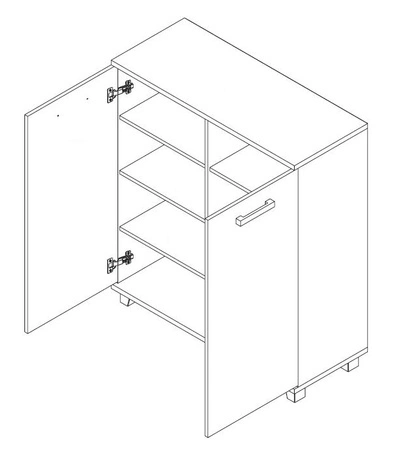 Maximus 100 cm komoda dub catania moderní designový nábytek komoda s hranami ze speciální dýhy ABS