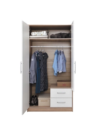 Skříň Caspe 100 cm antracitová moderní design povrchová úprava ABS a hliníkové úchyty