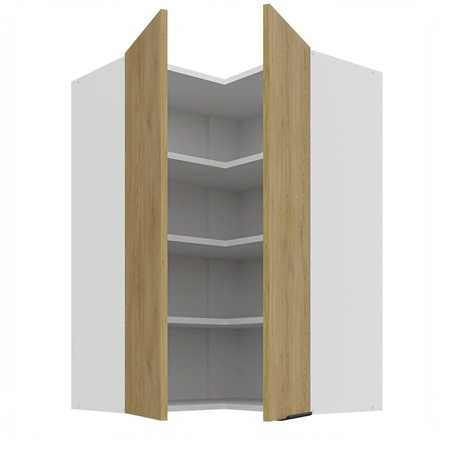 Cremona rohová kuchyňská nástěnná skříňka 60x60 GN-90 2F kovová hrana úchytka skříňka odolná proti vlhkosti a poškození