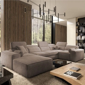 Rohová sedací souprava s funkcí spaní Viano IV světle hnědá levotočivá designová rohová sedací souprava, která se skvěle hodí do moderních interiérů