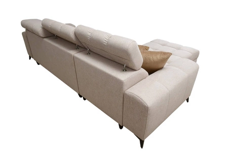 Rohová sedací souprava s funkcí spaní Bolmso hnědá levá rohová sedací souprava se dvěma nádobami na lůžkoviny praktická zásuvka v boční části nábytku